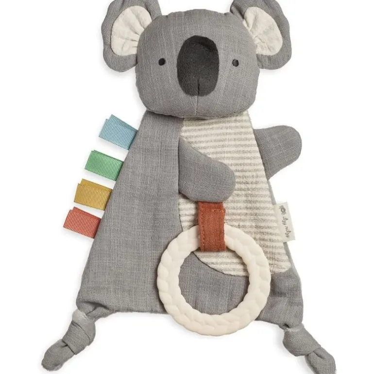 Bitzy Crinkle Sensory Crinkle Toy with Teether