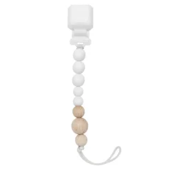 Colour Pop Silicone & Wood Pacifier Clips
