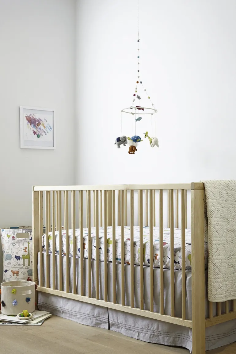 Cotton Crib Skirt - Grey