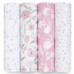 Cotton Muslin Swaddles - 4 Pack