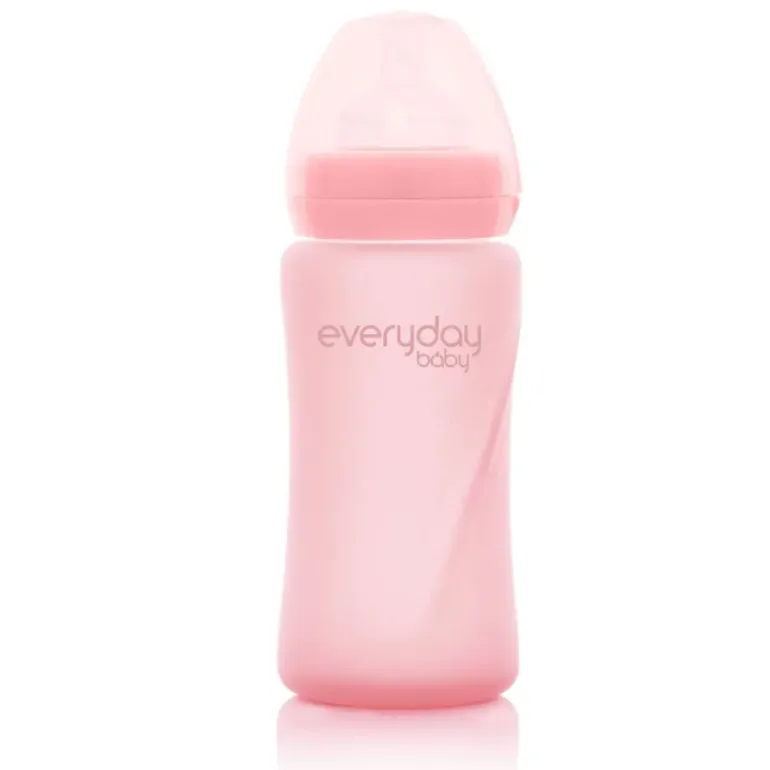 Glass Baby Bottle (240mL) - Rose Pink