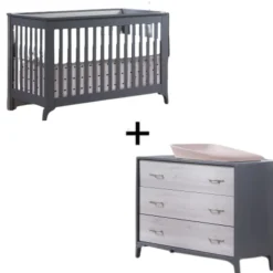 Metro Convertible Crib and 3 Drawer Dresser Combo
