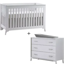 Metro Convertible Crib and 3 Drawer Dresser Combo