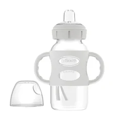 Milestones Wide-Neck Sippy Bottle with 100% Silicone Handles