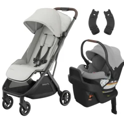 Minu V3 Stroller + Aria Infant Car Seat + Car Seat Adapters Travel System