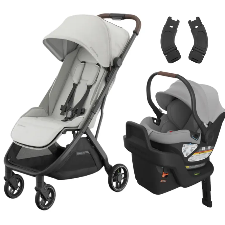 Minu V3 Stroller + Aria Infant Car Seat + Car Seat Adapters Travel System