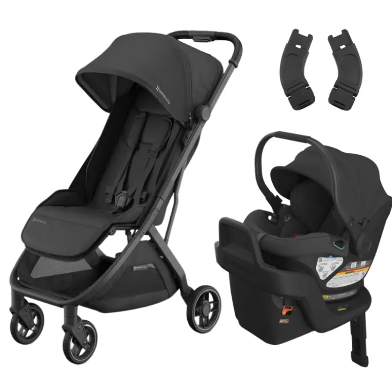 Minu V3 Stroller + Aria Infant Car Seat + Car Seat Adapters Travel System