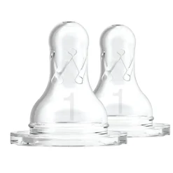Natural Flow Original-Narrow Neck Baby Bottle Nipples - 6 Pack