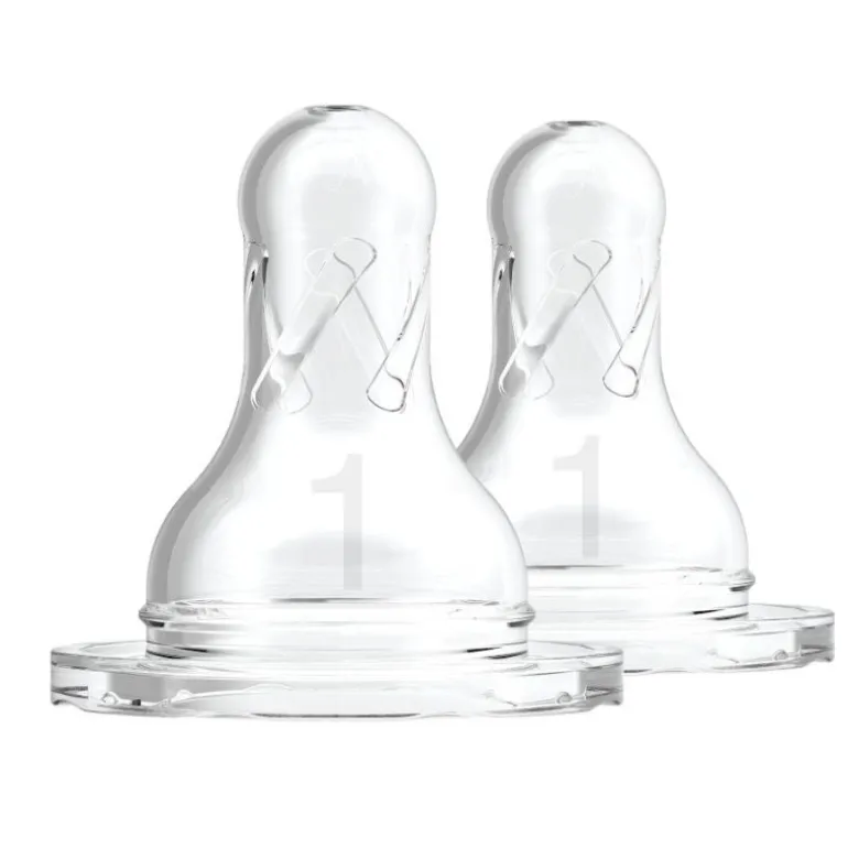 Natural Flow Original-Narrow Neck Baby Bottle Nipples - 6 Pack