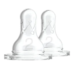Natural Flow Original-Narrow Neck Baby Bottle Nipples - 6 Pack