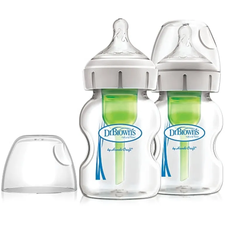 Options+ 5oz Glass Wide-Neck Bottle - 2 Pack