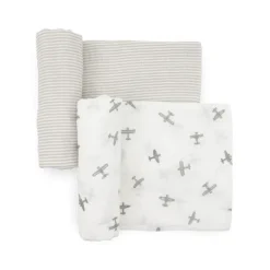 Organic Cotton Muslin Swaddle Blanket - 2 Pack