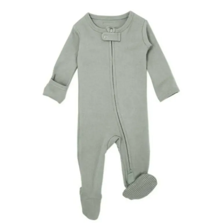 Organic 2-Way Zipper Baby Footie