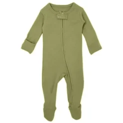 Organic Zipper Footed Sleeper - Solids