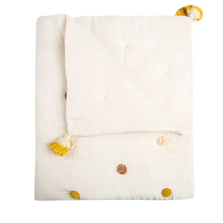 Pom Pom Quilted Baby Blanket