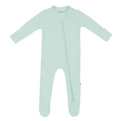 Ribbed Bamboo Zipper Footie