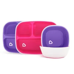 Splash Dining Set - Pink/Purple - 4pk