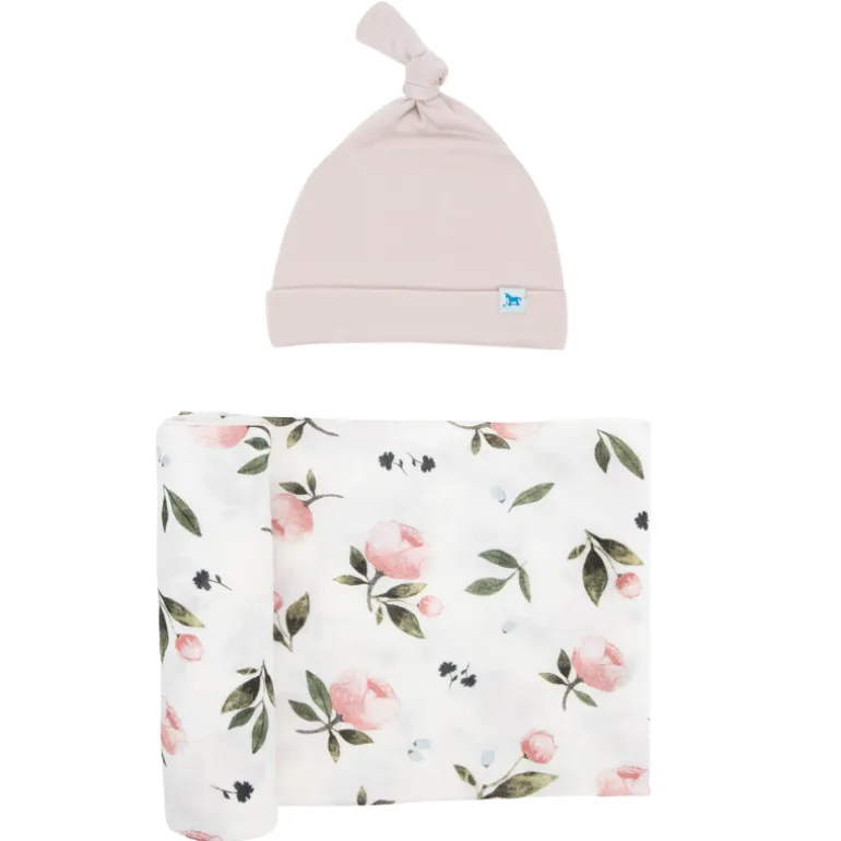 Stretch Knit Swaddle & Hat Set
