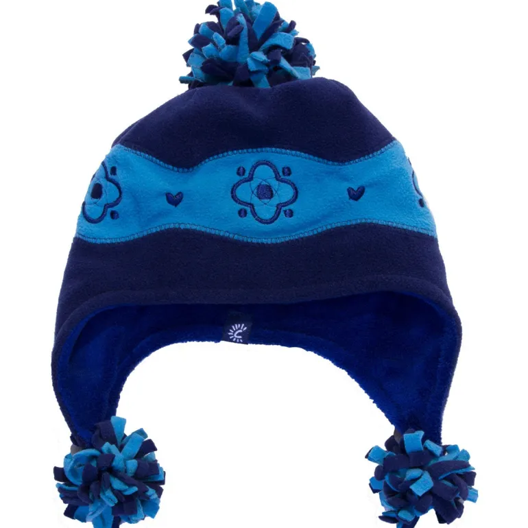 Terry Pom Hat - Navy/Blue - Large